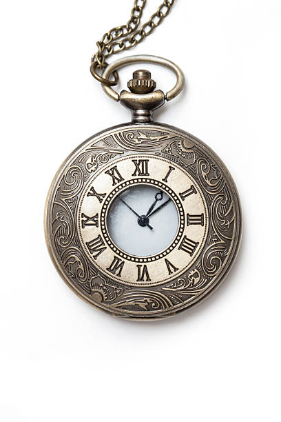 istock Vintage pocket watch isolated on white background 522566099