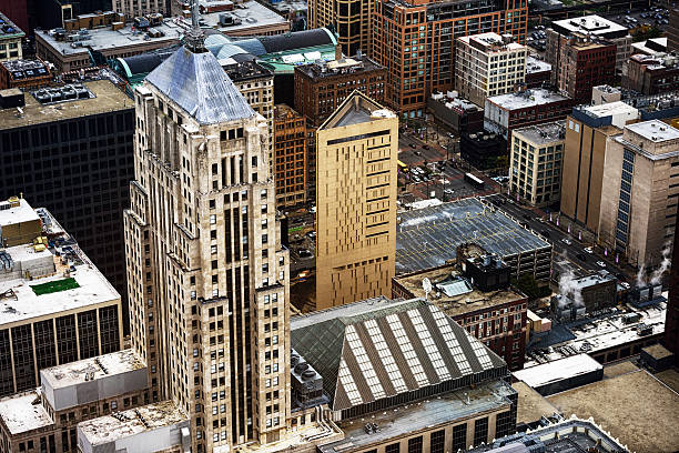 istock Chicago Board of Trade and Correction Center, from above 522566531