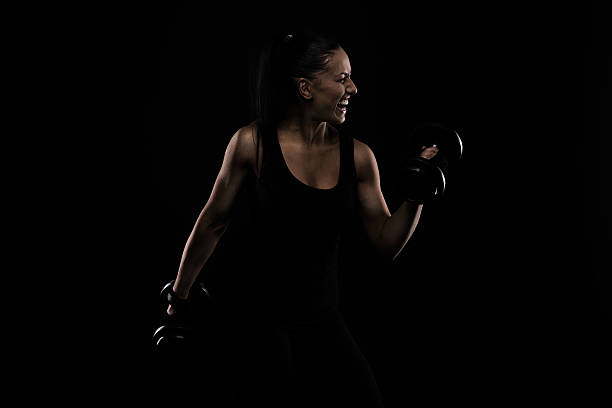 istock Young sports-looking nice lady with dark hair 522567151