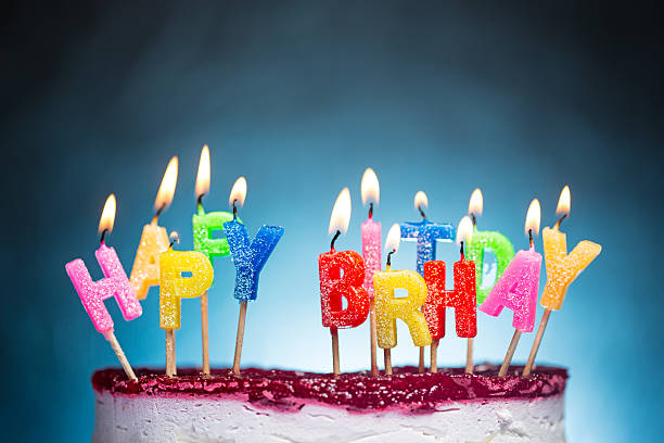 istock Birthday Cake and shaped candles 522581439