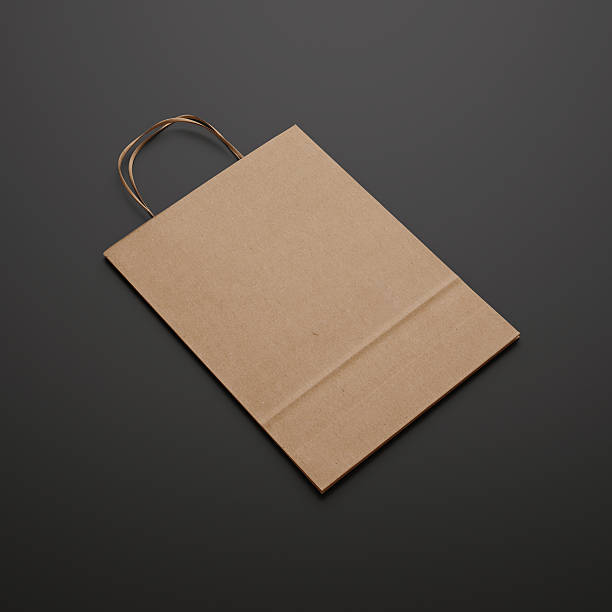 istock Brown paper bag with handles 522581469
