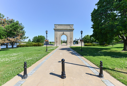 Royal Military College of Canada Memorial Arch, Kingston, Ontario.