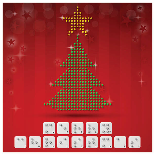 istock Braille Alphabet Christmas Background Banner With Paper Graphic Style 522583845