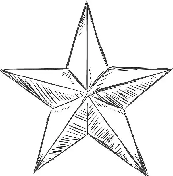 Vector illustration of Vector Sketch Star