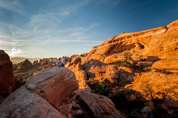istock Seated Hiker, Arches National Park, Utah 522598521