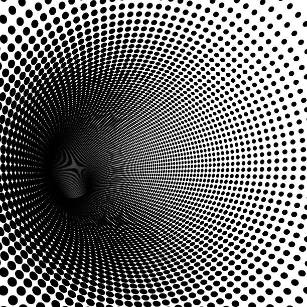istock vortex tunnel in halftone black and white 522599849