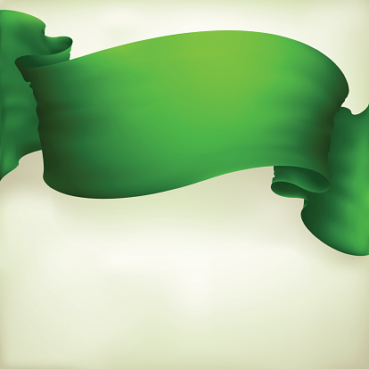 Green ribbon illustration, Banner Green , Green Banner transparent  background PNG clipart