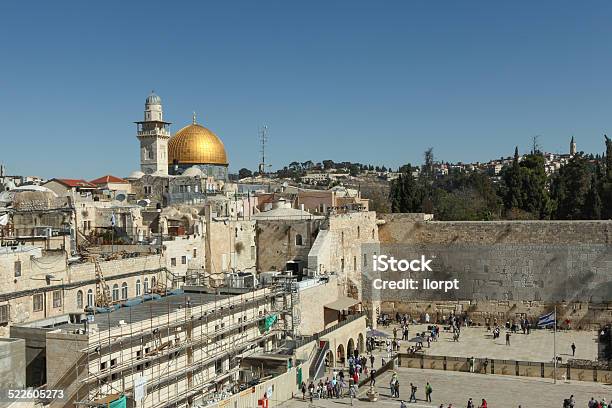 Panoramic View Of The Wailing Wall Jerusalem Israel Stock Photo - Download Image Now