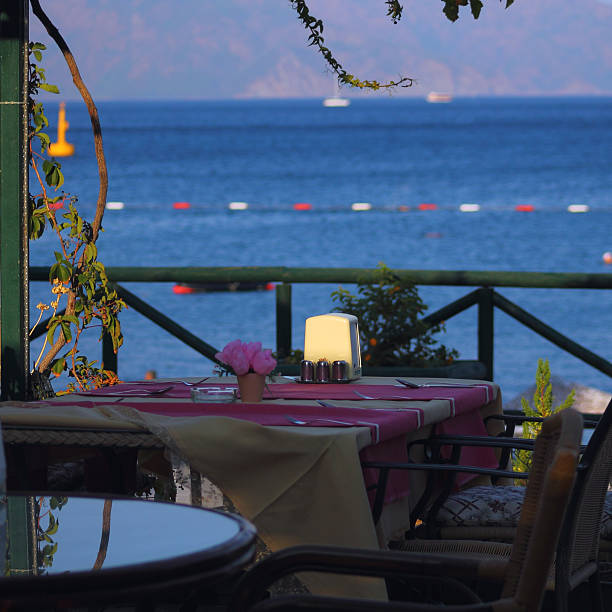 istock table in a cafe by the sea 522605799