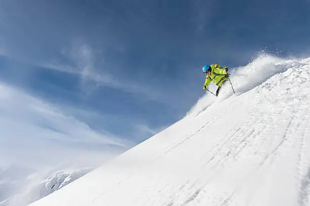 Photo of downhill skiing