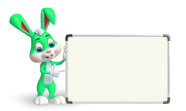 Easter Bunny With Display Board Stock Photo - Download Image Now - Animal,  April, Celebration - iStock