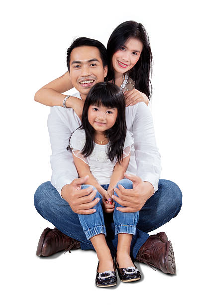 istock Asian family sit in the studio 522621412