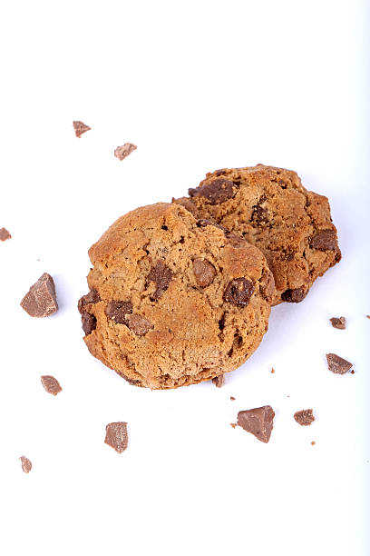 istock chocolate chip cookies, choco chip cookies, cookies on white 522622972