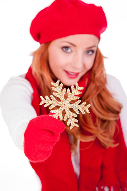 istock Woman with winter red hat 522623045