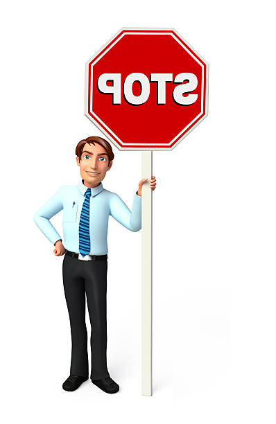 istock Young Service Man with Stop sign 522625189