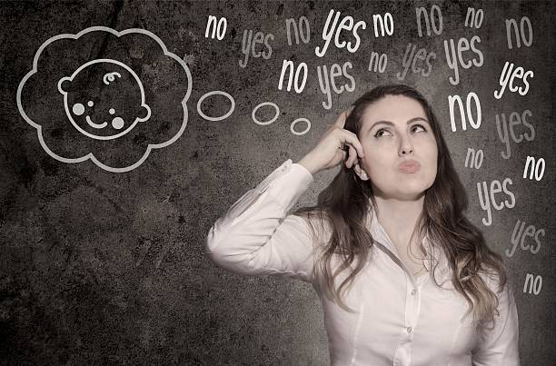 thinking dreaming of a child with yes or no choice