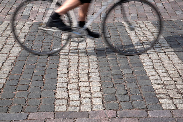 istock Cyclist Riding Fast in Helsinki 522625599