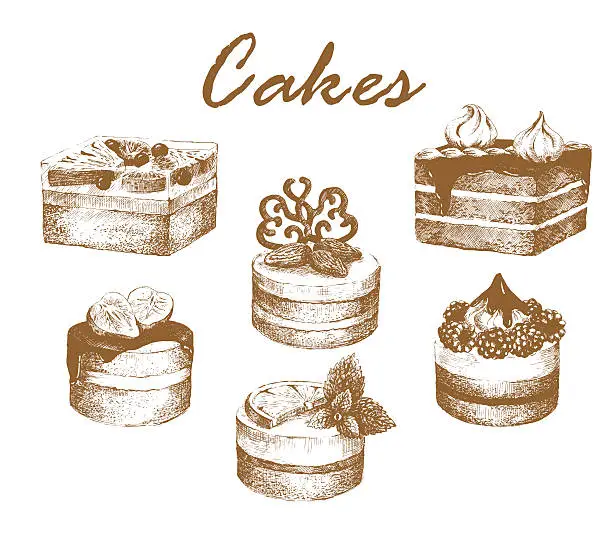 Vector illustration of Cakes