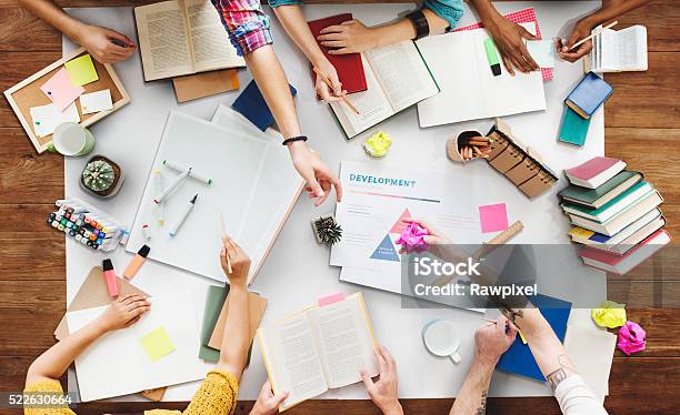 Brainstoming Gruoup Of People Working Concept Stock Photo - Download Image Now - Creativity, Brainstorming, Teamwork