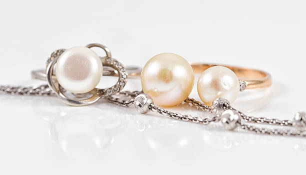 istock silver ring and earrings with pearls 522632362