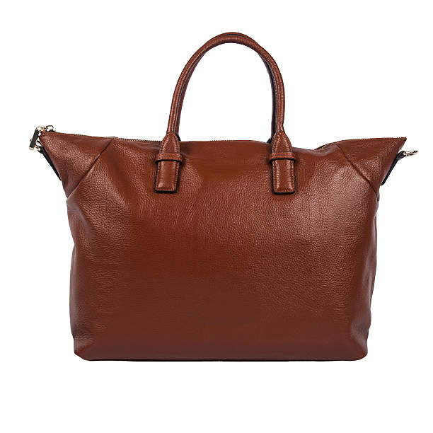 istock Brown female leather bag isolated on white background 522632818