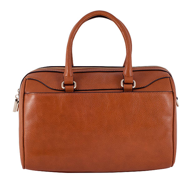 istock Brown female leather bag isolated on white background 522633100