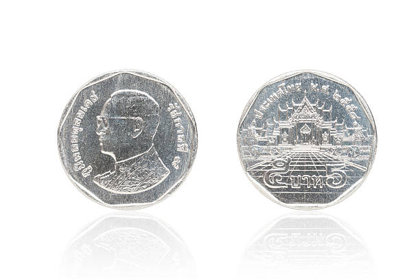 istock Thai coin 5 baht and reflect. 522633270