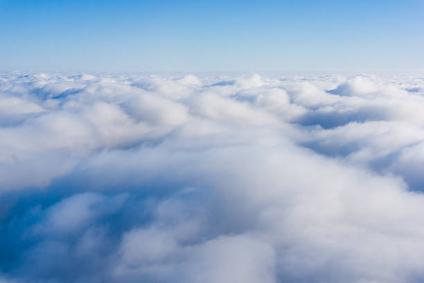 istock Clouds. view from the window of an airplane. cloudscape scenery 522633436