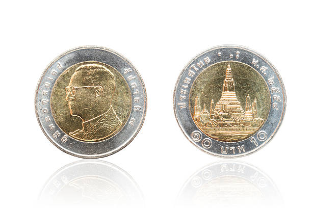 istock Thai coin 10 baht and reflect. 522633532