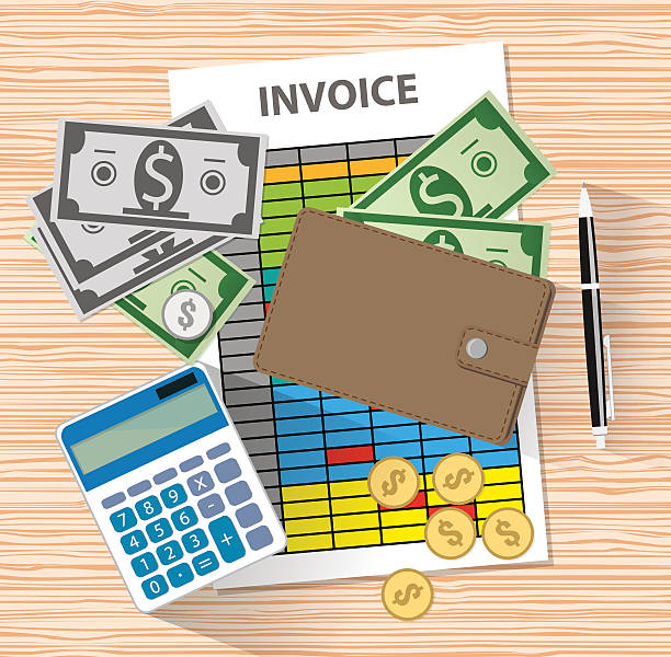 Invoice Paid Computer Illustrations, Royalty-Free Vector Graphics