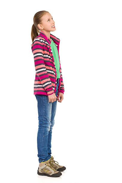 Young Girl Standing Side View