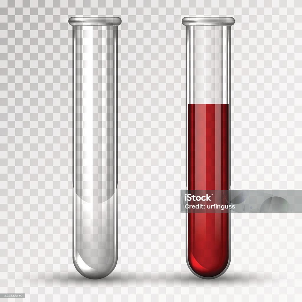 vector test tubes filled with blood Test Tube stock vector