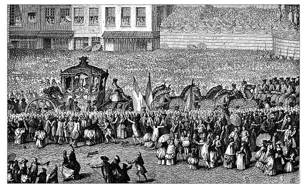 istock Antique illustration of passage of royal carriage 522639010