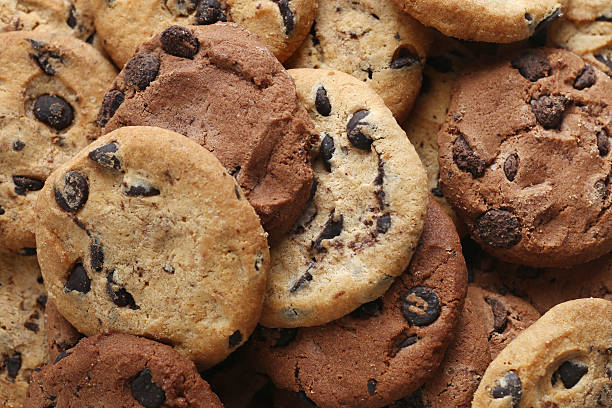 istock Cookies with chocolate chip assorted. Close up background 522640944