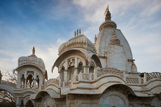 Vrindavan marble temple stock photo