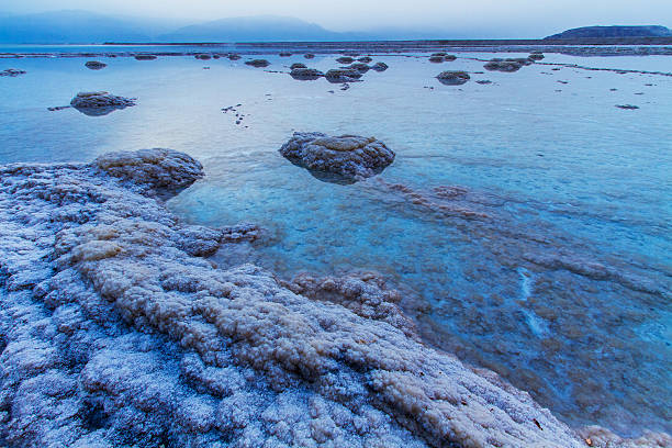 istock Beautiful coast of the Dead Sea . 522644028