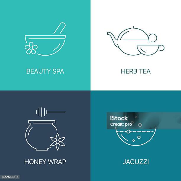 Spa Simple Line Spa Thin Line Logo Concept Stock Illustration - Download Image Now ...