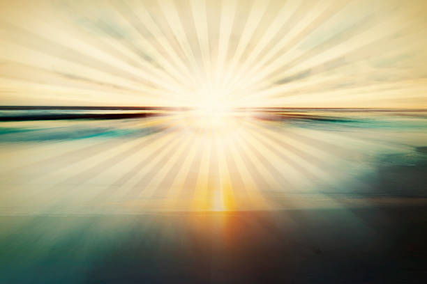 istock Abstract Sea and Sky Background With Sunbeam 522645180