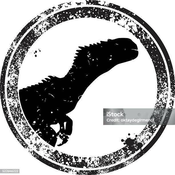 Dinosaur Rigging Stock Illustration - Download Image Now - Black And White, Dinosaur, Abstract