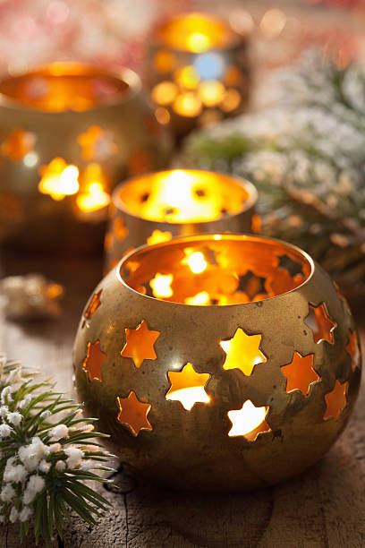 istock burning christmas lanterns and decoration 522647171