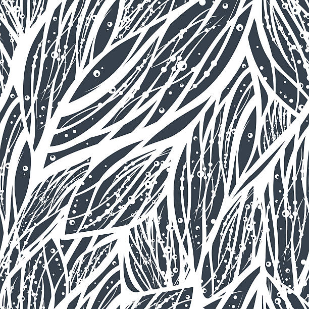 Abstract seamless pattern with floral elements in black, grey and white colors. Vector illustration. Template design for fabric, t-shirt or bag print, greeting card, wrapping paper. 