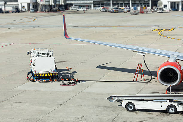 istock Airplane prepare for fight and loading the bags 522649442