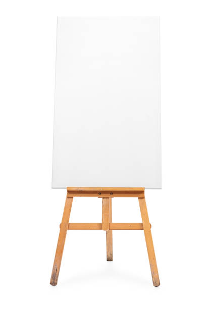 istock Vertical shot of a blank canvas on an easel 522650636