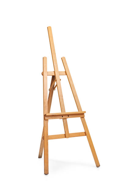 istock Vertical shot of an empty brown easel 522650834