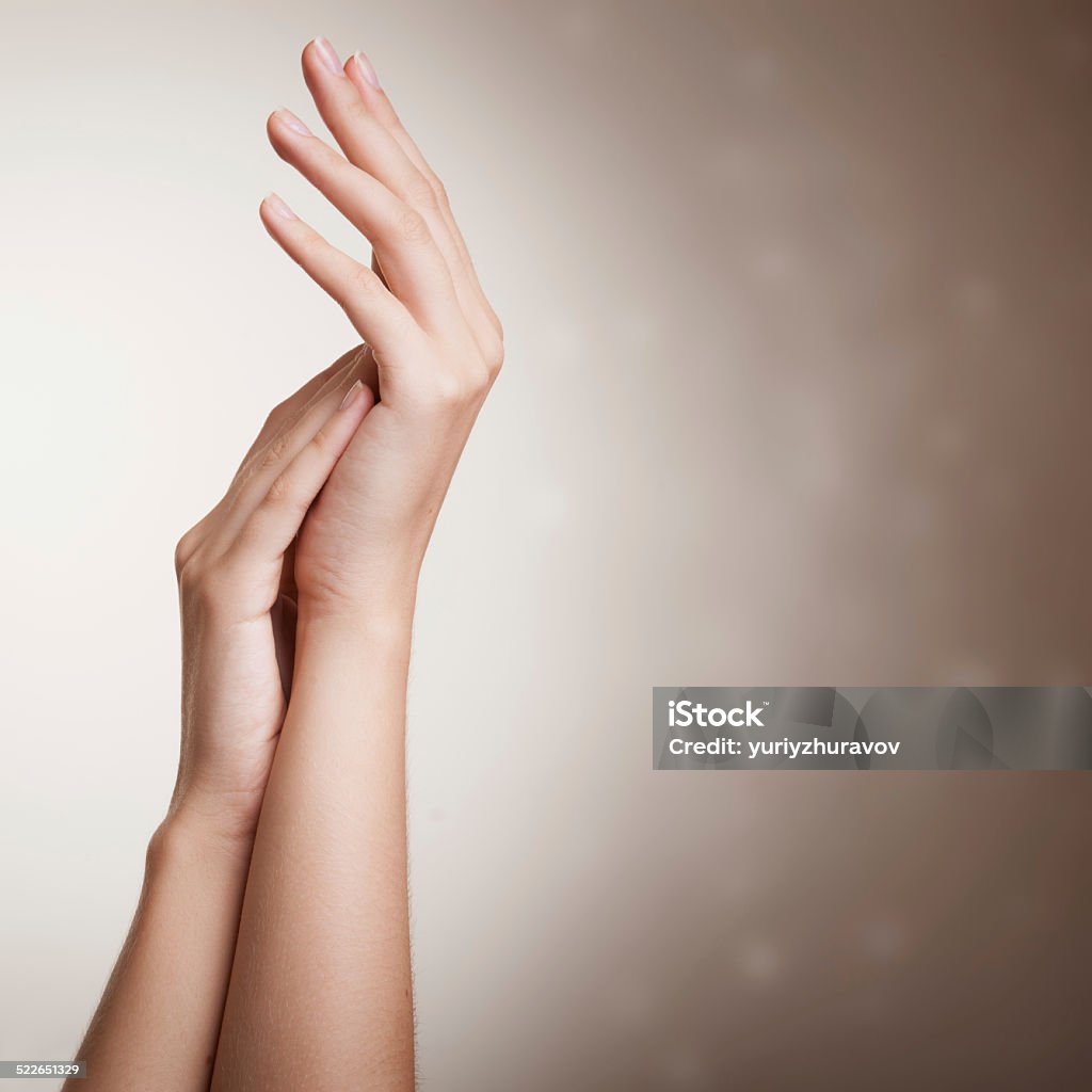 Beautiful Female Hands. Adult Stock Photo