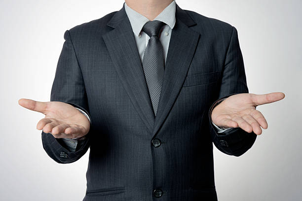 istock Empty hand of businessman 522651332