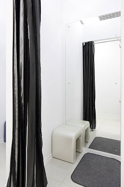 istock interior of dressing room at cloth store 522651923