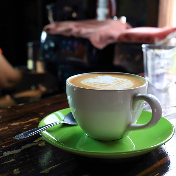 coffee cup on wooden table