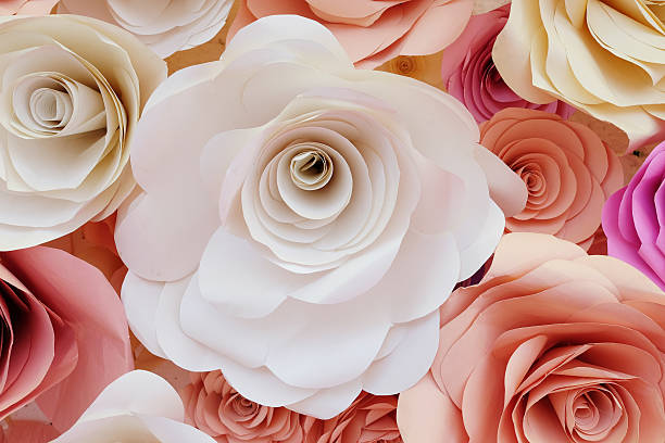 istock Paper flower in room 522670787
