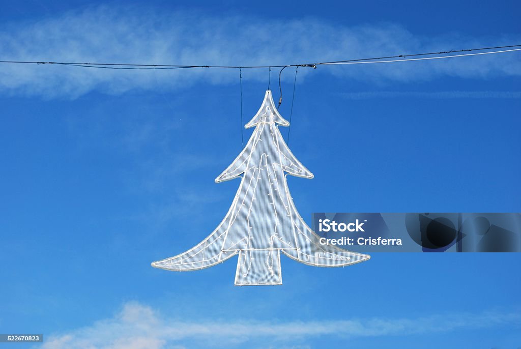 Albero di natale decorazione chiaro - Foto stock royalty-free di Albero